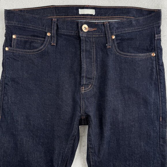 Unbranded Brand UB422 Tight 11oz Indigo Stretch Selvedge Jeans Men’s 33x32 Denim - Picture 5 of 14